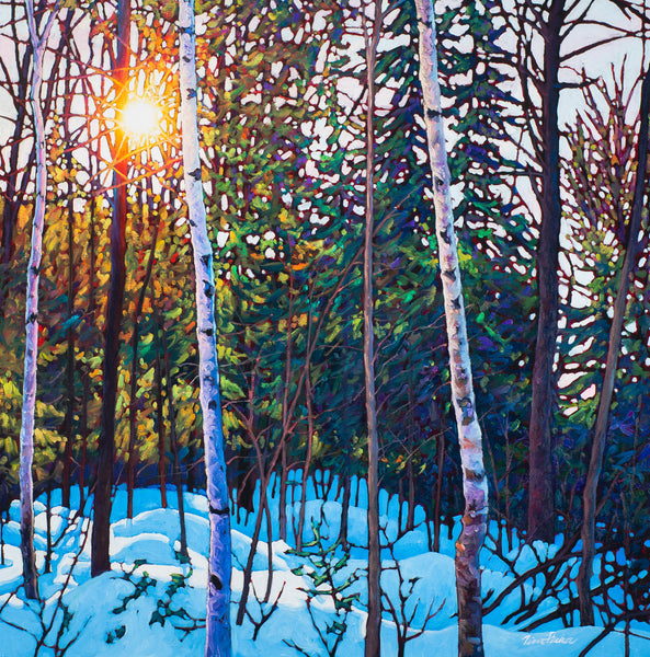 Blue Shadows, Mont Tremblant 36" by 36"