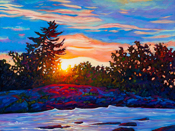 Summer Glow, Burleigh Falls - Available at 21" by 28" Framed